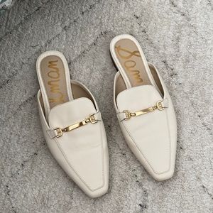 Bone-coloured Sam Edelman mules. Size 8 US
